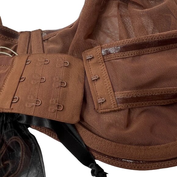 SKIMS Ultra Fine Mesh Strapless Bra Underwire Convertible 42D Jasper - Picture 9 of 13